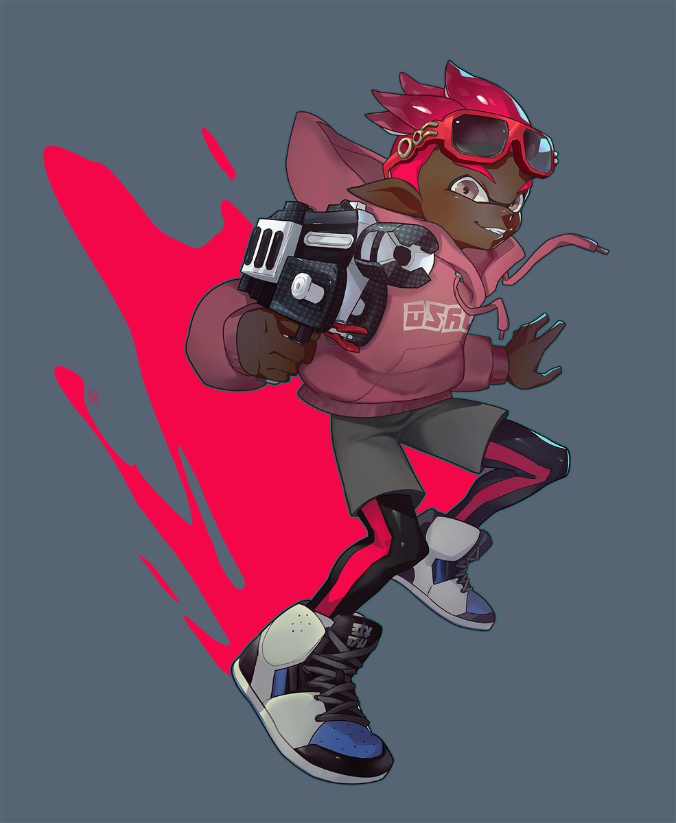 Re-uploading @Hoenn007's inkling commission with a better crop and colour! It was irking me. 😅