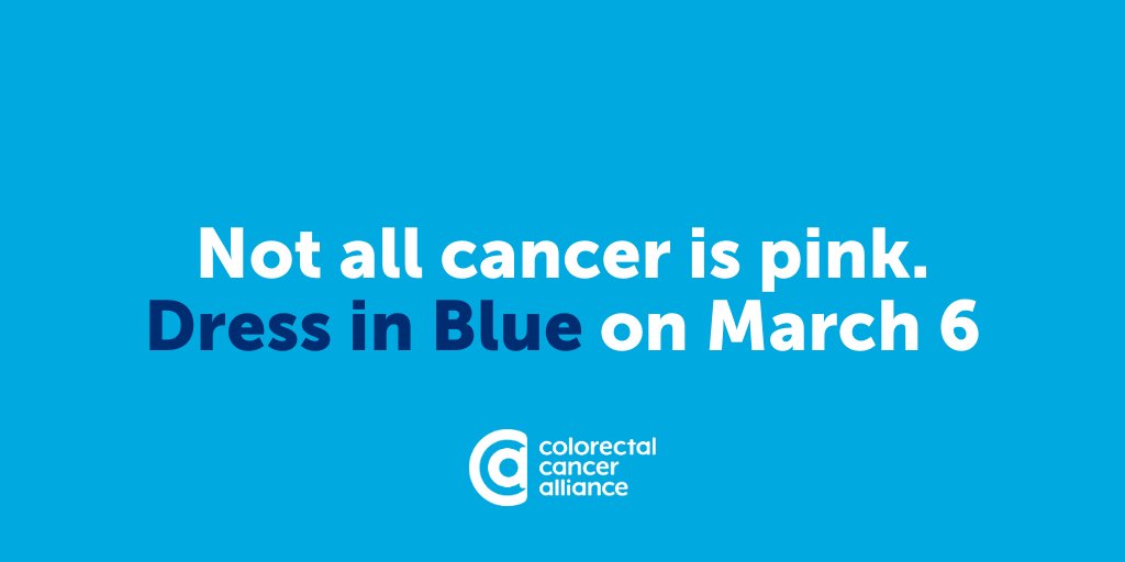 Not all cancer is pink. Dress in blue w/ us tomorrow for @CCAlliance's #DressInBlueDay https://t.co/MkLmm99LbQ Not all cancer is pink. Dress in blue w/ us tomorrow for @CCAlliance's #DressInBlueDay https://t.co/MkLmm99LbQ