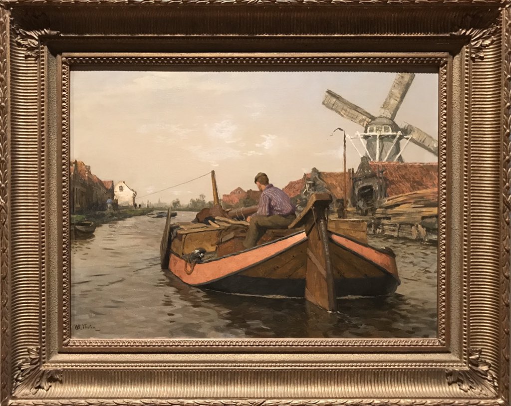 BoerLeen's tweet photo. Trekschuit in vaart, ca 1910 
In ‘Willem Bastiaan Tholen (1860-1931): Een gelukkige natuur’, Dordrechts #Museum
#art #kunst #tentoonstelling https://t.co/DddlpiHV0W