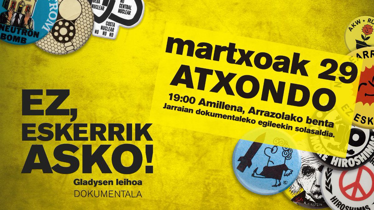 Kasalet's tweet photo. Companyes del poble d'#Atxondo a #EuskalHerria s'estan organitzant x lluitar contra la construcció del tren d'alta velocitat
Han començat una campanya d conscienciació i tb d'accions i han creat el compte
@AtxondoAHTrikEz x fer difusió.
No dubteu a seguirlos!

#AHTrikEZ
#NoAlTAV https://t.co/PUznsMspvI