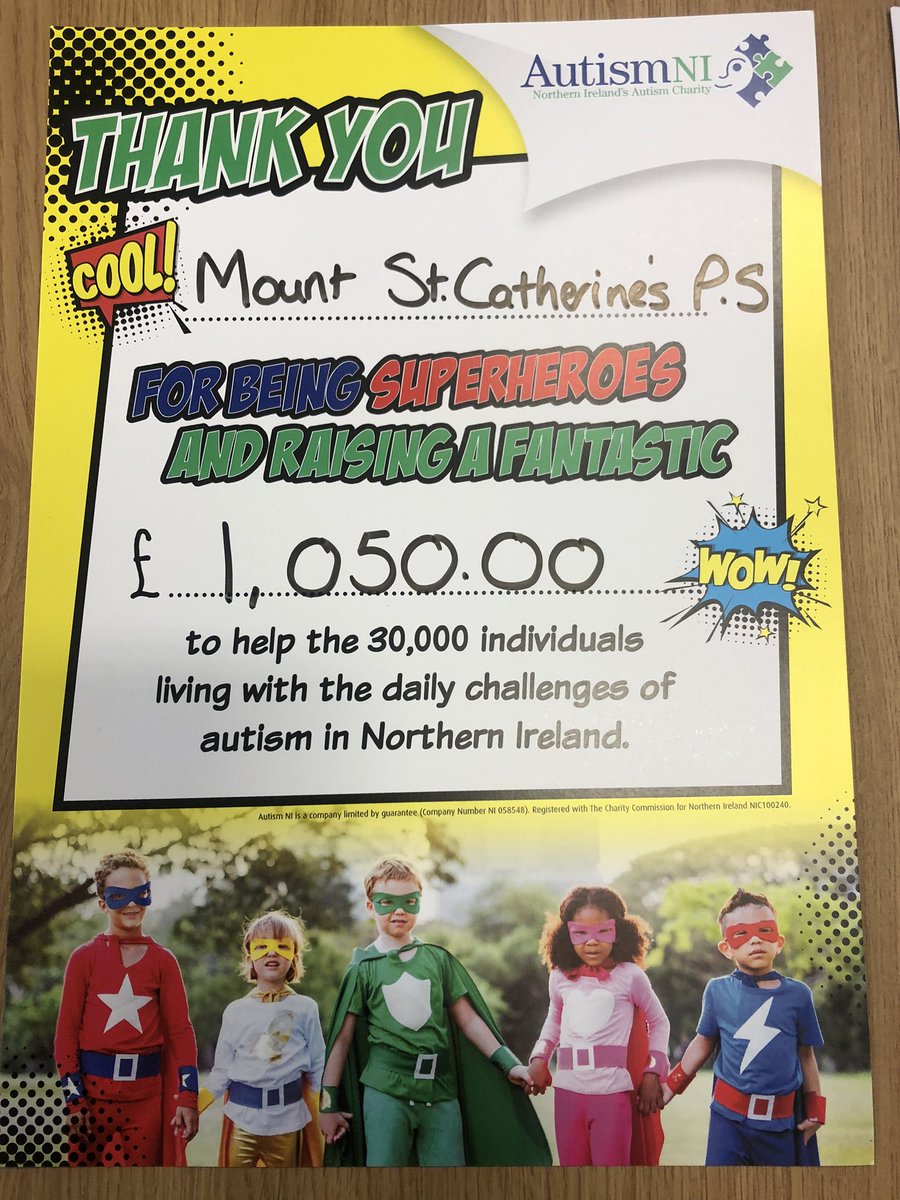Grand total collected for AutismNI!