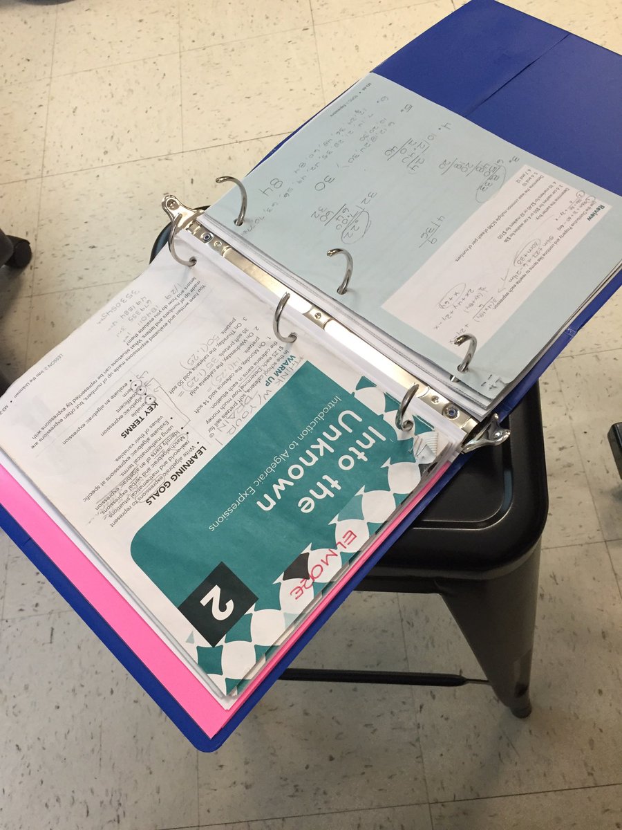 Ms. Elmore exemplifies the “do the math” theory of action and learning targets. Her anchor charts are the amazing and she referenced the current work w/algebraic expressions to the work in August w/ distributive property in lesson closure #woodmontrising ⁦<a href="/carnegielearn/">Carnegie Learning</a>⁩