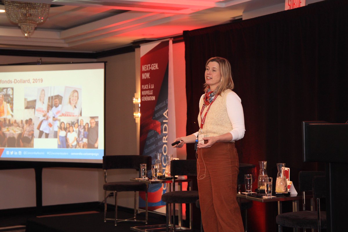 ConcordiaAlumni's tweet photo. ”Yes, we need more women [in politcs], but we first need to think about the structure of institutions that need to change, ” says @kimberleyimei, principal of @Concordia’s Simone de Beauvoir Institute #CUwomenleaders #CUpride https://t.co/qi4pmuz8PJ