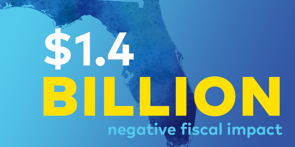 FLCities's tweet photo. The short-term rental bill is projected to have a $1.4 BILLION NEGATIVE FISCAL IMPACT on FL. The bill will be heard tomorrow! Let legislators know we need local control over short-term rentals, NOT state preemptions! #FlaPol #Sayfie https://t.co/jtX9Uikxh0