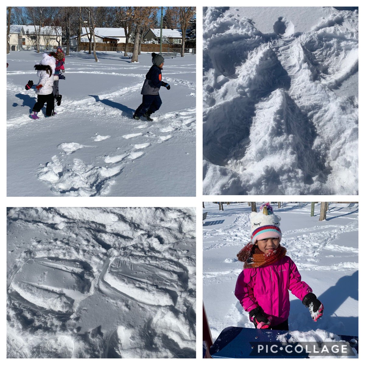 caseykids5's tweet photo. Fresh snow means tons of fun outside! #foxandgoose #snowangels #whomadethosetracks  #outsideisthebestside ⁦@stgeorgeLRSD⁩ @caseykids5 https://t.co/VxEhyMXH6K