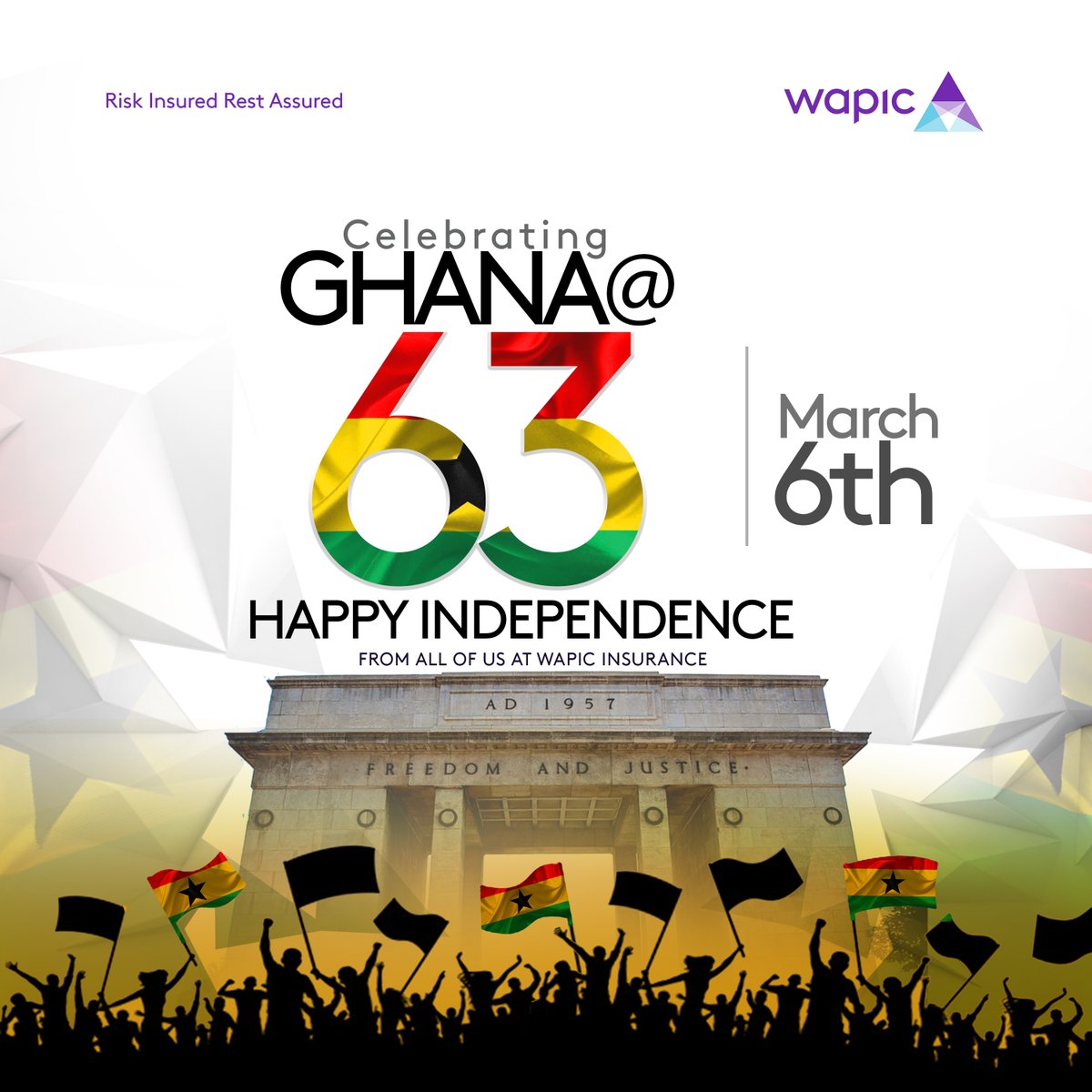 coronation_ng's tweet photo. Celebrating Ghana@63; Consolidating Our Gains.
Happy Independence from all of us at Wapic Insurance.

#Ghana #GhanaAt63 #Independenceday2020 #HappyIndependence  #WapicGhana #Wapic https://t.co/HYPKftP8dC