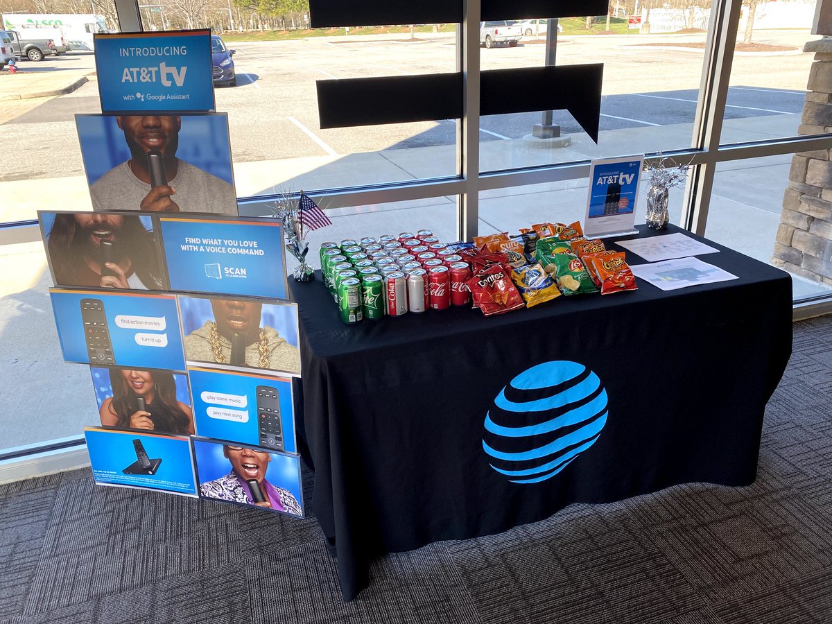 Awesome launch day for AT&amp;TTV at Landstown! We had snacks for our guests, exciting demos along with TV sales, and we partnered with a close by apartment complex to distribute information about AT&amp;TTV!
#winlocal #Landstown #lifeatatt <a href="/Kirkbranson/">Kirk Branson</a> <a href="/cjay0908/">Charmaine Johnson</a> <a href="/DaleB1/">Dale S. Brown</a> <a href="/404girl/">Betsy Francis</a>