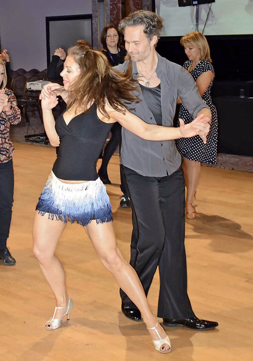 MirrorsDanceUK's tweet photo. Our Principal Dancer @TrudinaX Demonstrating at #IDTA #worldwide #dance #teachers #congress #London 2020 with #strictlycomedancing Pro #AndrewCuerden https://t.co/Pbl8i39Ls7