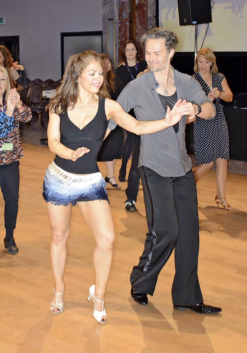 MirrorsDanceUK's tweet photo. Our Principal Dancer @TrudinaX Demonstrating at #IDTA #worldwide #dance #teachers #congress #London 2020 with #strictlycomedancing Pro #AndrewCuerden https://t.co/Pbl8i39Ls7