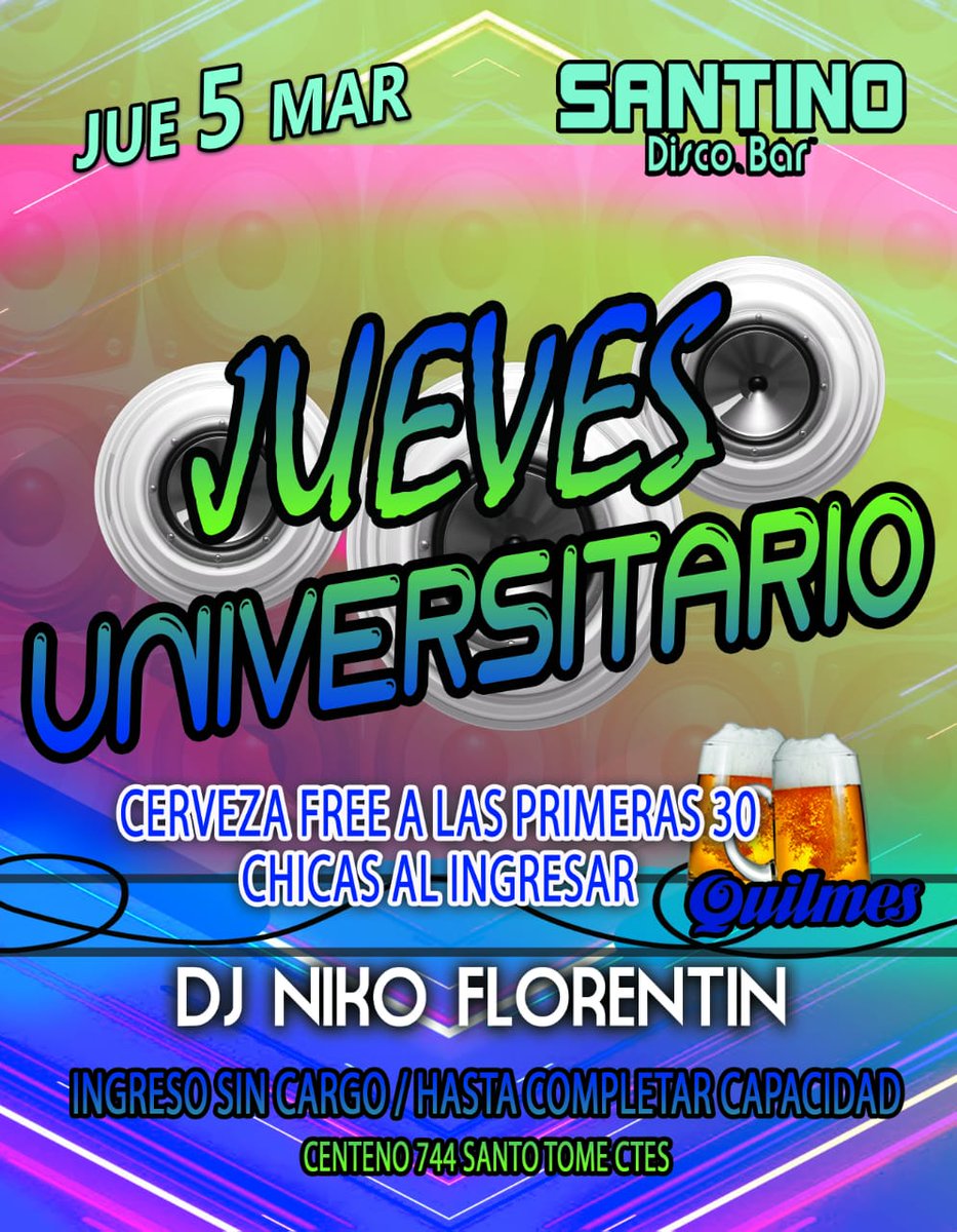 santinopub's tweet photo. Jueves Universitario en el #Templo Te Esperamos 🍻🍻 @djnikoflorentinok #Explootaaa #Daleeeee Open 02am https://t.co/qoTWRri9H0