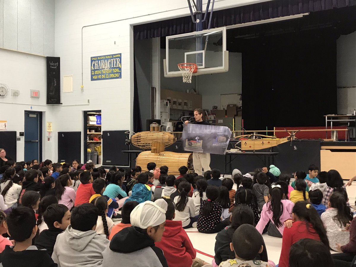 Thankful for this opportunity for our students! 😃 Author Philip Le Roy kept us excited and engaged with his creative and fun story telling! 👏🏼 <a href="/eagleplainsps/">Eagle Plains PS</a>