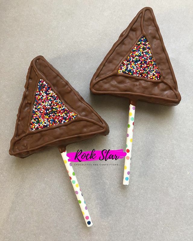RockStarCandC's tweet photo. LAST DAY TO ORDER our hamentashen Rice Krispie treats for Purim! https://t.co/ePcskbcLNz https://t.co/n6JvaAVWef