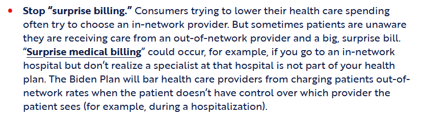 Out-of-network billing is as much an _insurer_ problem as it is a _provider_ problem. Networks are built by insurers! If you're going to compel a hospital to charge a lower rate to a person who isn't insured, why not use that power to cost-set across the market? Stupid