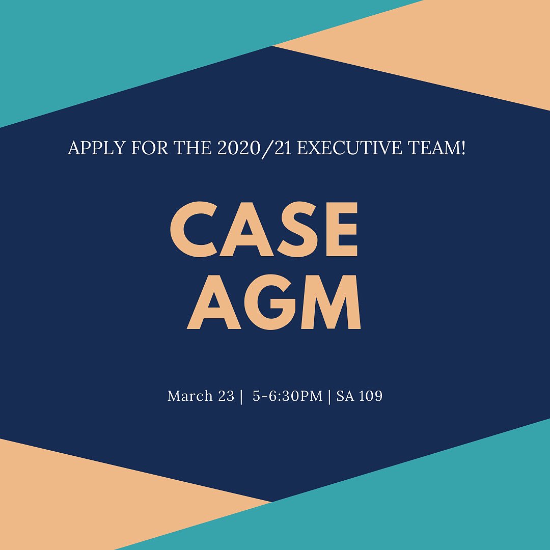 Our AGM is coming up! If you’re interested in being a part of our executive team for the upcoming 2020/2021 please apply! 

Application Document: drive.google.com/file/d/1JbFqhd…