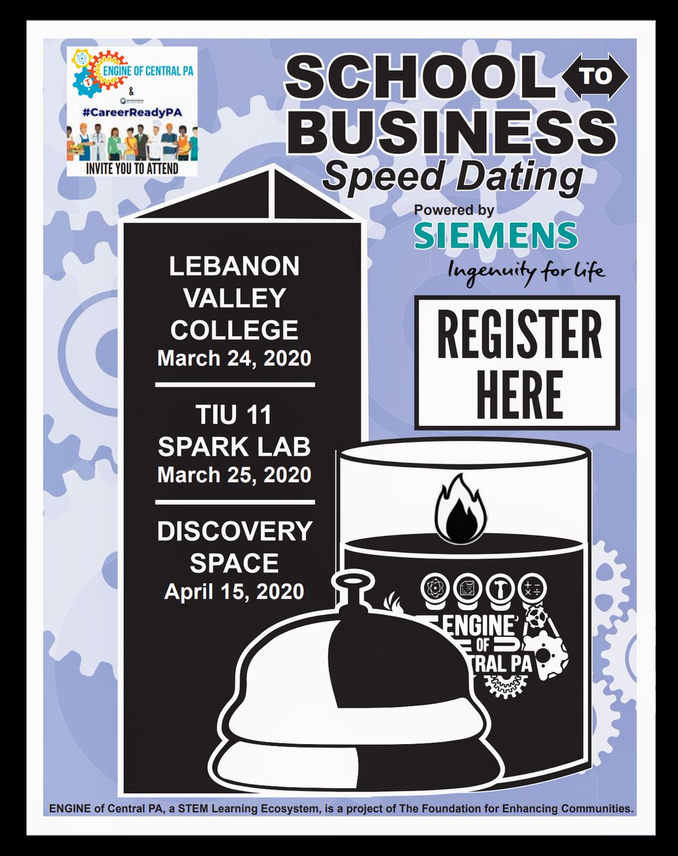 enginecentralpa's tweet photo. Calling all schools and business/industries across Central PA!

Register for your spot today: https://t.co/mKdCxBIES8

#CareerReadyPA #steminPa @QuercusPrinus @PALaborIndustry @PADeptofEd @GovernorTomWolf @TeamPA @abc27News @WTAJnews https://t.co/DrwiggwIBy