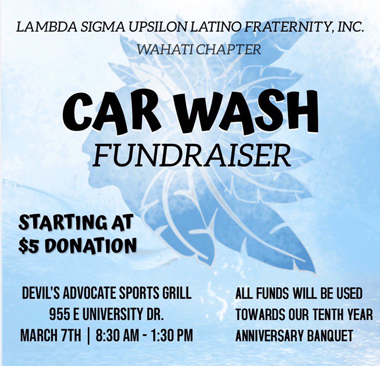 asu_upsilons's tweet photo. We know you need a carwash before you hit the road for Spring Break vacations. Come see us 😎 https://t.co/OtAx8RfTMd
