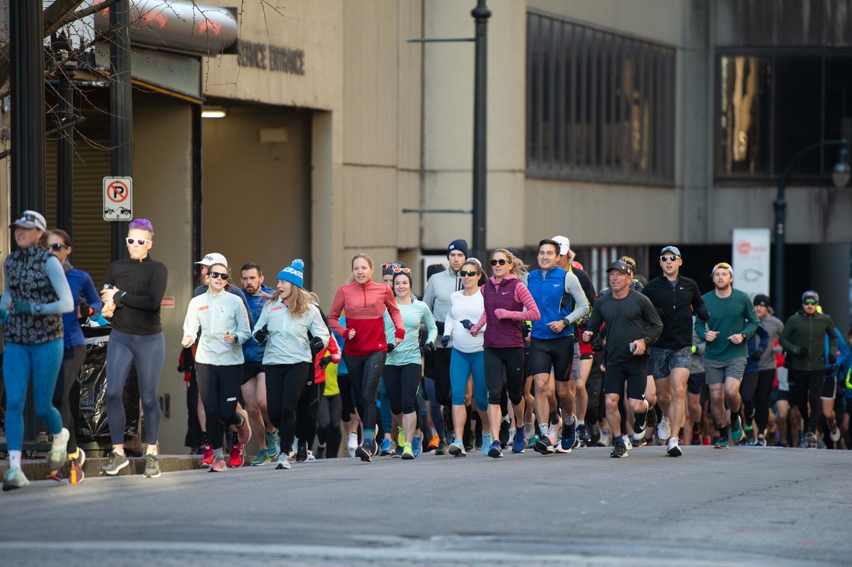 PeterAbraham's tweet photo. Thanks to @boblesko for the most accurate description of the #Atlanta2020 Olympic Trials vibe last week: "Like Burning Man for runners." Yep. Here's the massive shakeout run where many groups merged into one giant 5k. https://t.co/3RdbJ5dM3c