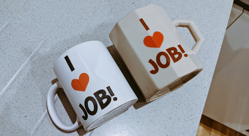 Shen Ye on X: I have both generations of the Job Sim mug! https