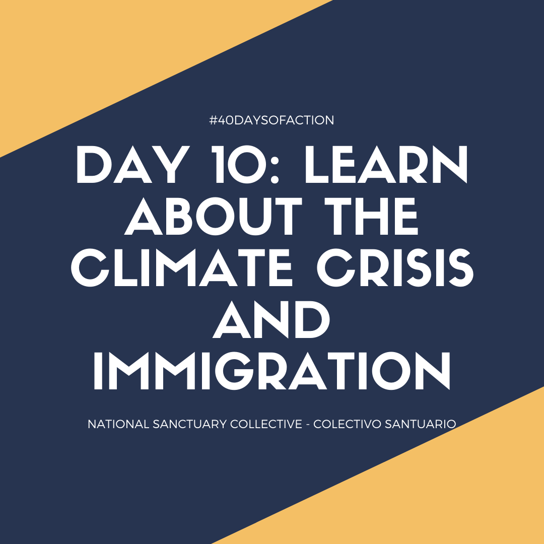 NSC_CS's tweet photo. #40DaysOfAction Climate crisis is becoming a major factor in immigration and is expected to dramatically increase the number of refugees in coming years. How should the U.S. prepare? Learn more about it. https://t.co/Ap2bQti5Mn https://t.co/343TsyjJVo