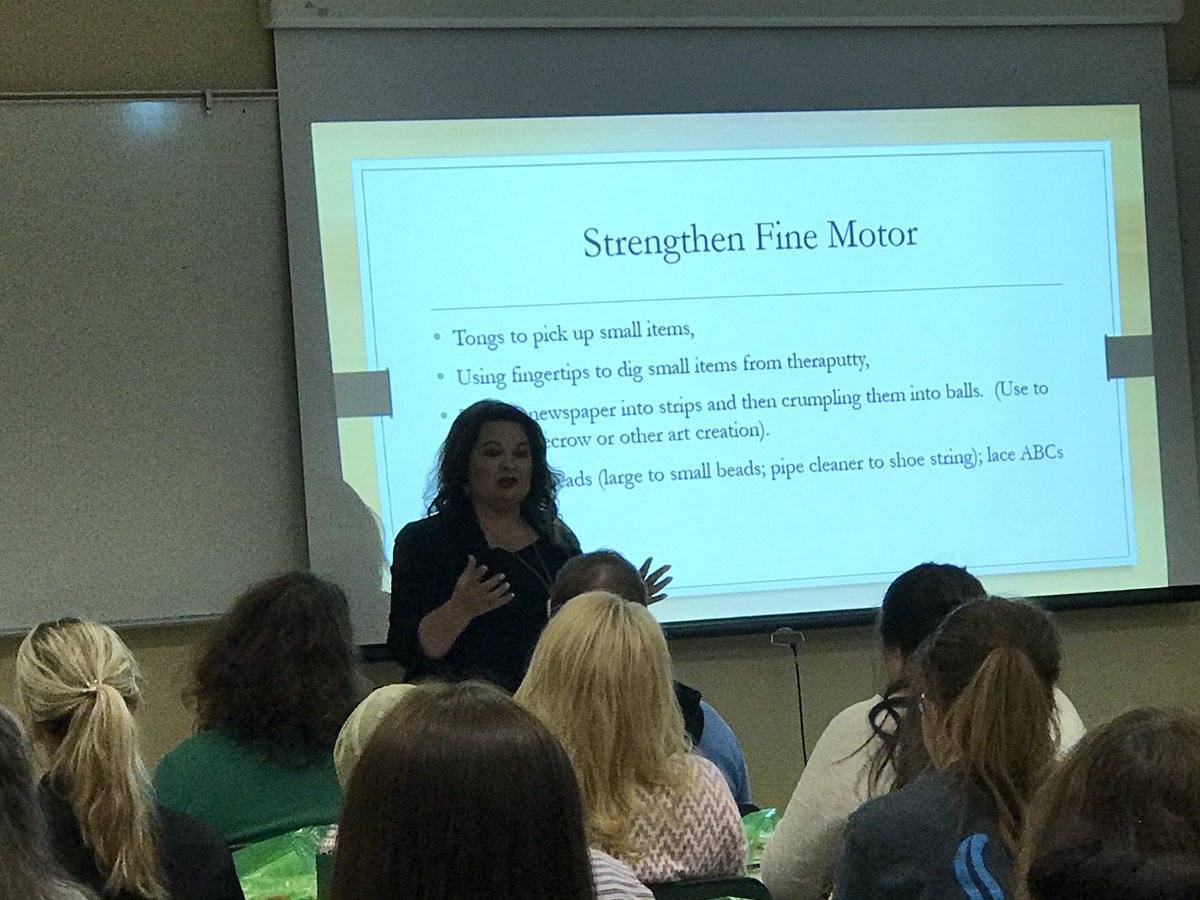 LPsped's tweet photo. Dawn Sonnier, a LPSB Occupation Therapist, shares activities for handwriting readiness with parents. Parents and schools working together! #LivingstonMADE https://t.co/Qqhh4uNBIw