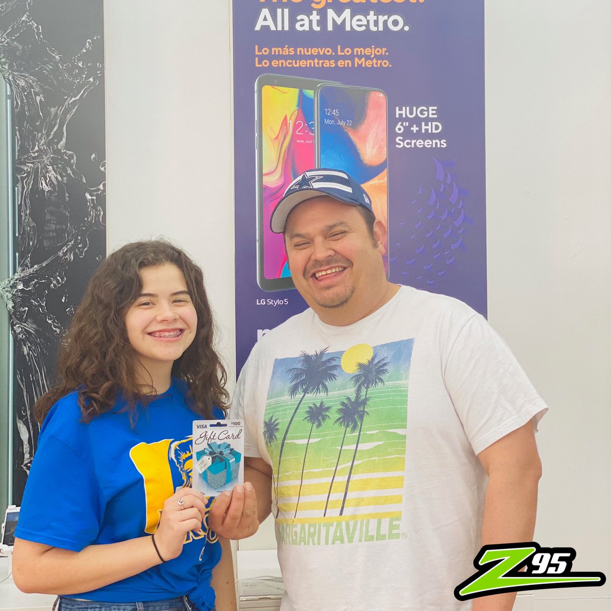 hotz95's tweet image. CONGRATS to Anthony Paiz &amp;amp; Julian Rodriguez who each won a $100 VISA Gift Card! Stay tuned for more giveaways courtesy of #HotZ95 + @MetroByTMobile! 💳