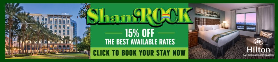 SDBlockParties's tweet image. Ready to go GREEN with us on 3/14?!🍀🙌

Don't test your luck - party all night and score deals to @HiltonBayfront walking distance from #ShamROCK!

Act now and SAVE: bit.ly/38IafRz
#IrishYouWereHere