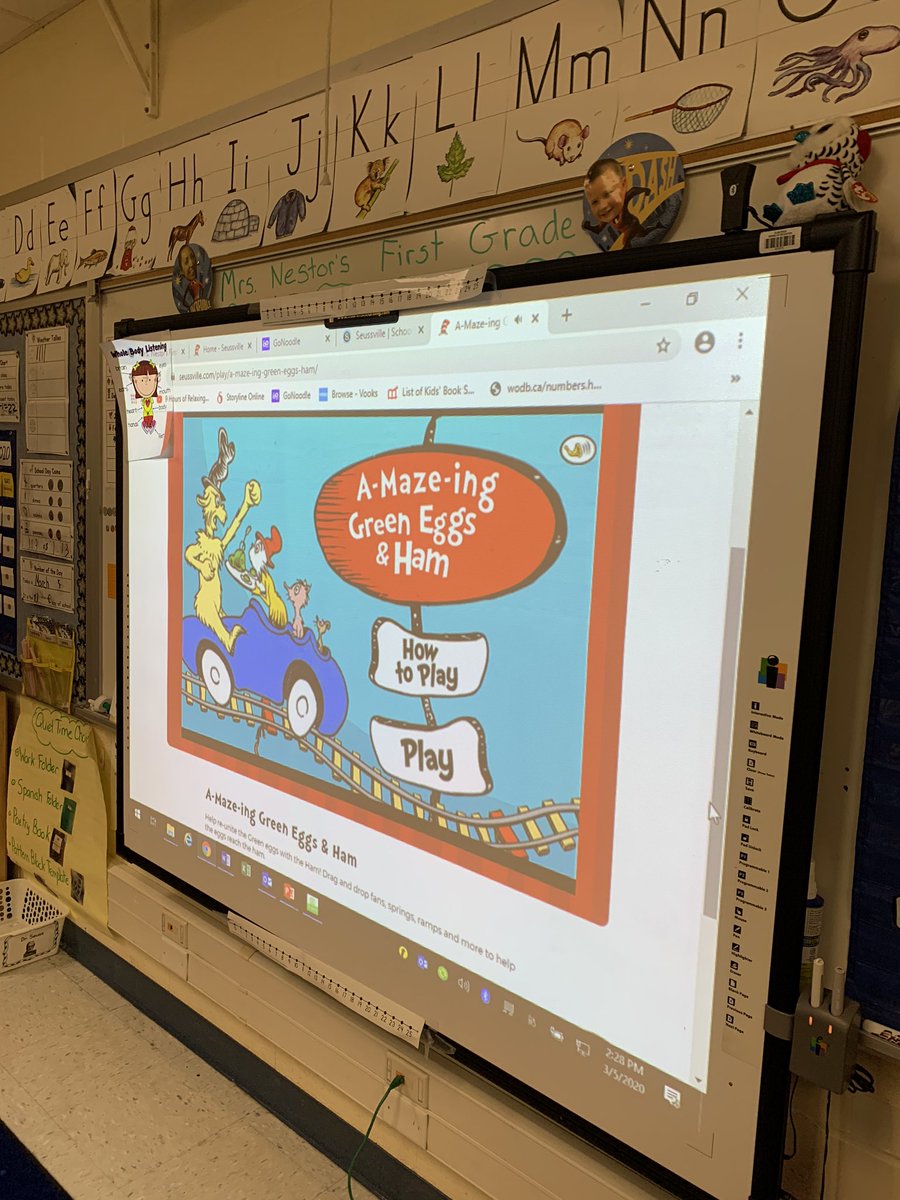 preschoolsandy's tweet photo. Read Across America Week 📚 1N explored https://t.co/BVSdj1BUpx today in partnerships and learned about Dr. Seuss characters, books, and played Seuss-themed games 💻 👥#technologythursday #rockgrnj #beyourbestwithnest https://t.co/wKVCnQpGuc