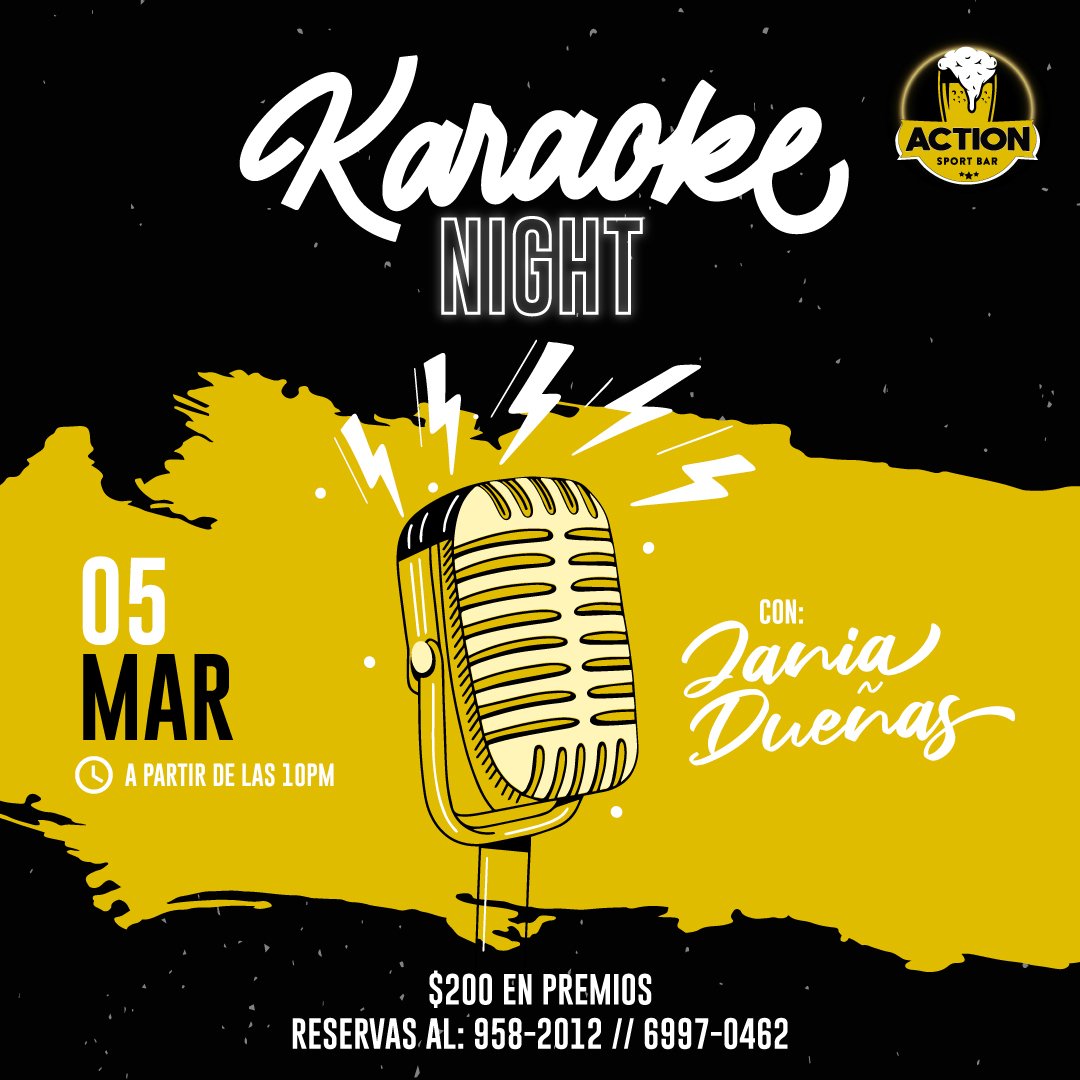 BarAction's tweet photo. Todos Nuestro jueves son de #KaraokeNight con #JaniaDueñas y la tanda interactiva de #djzisco
@SantiagoSty
#actionsportbar #royalcasino #casinoensantigo #elreydeladiversiónensantiago https://t.co/x7t7ZGbBgq