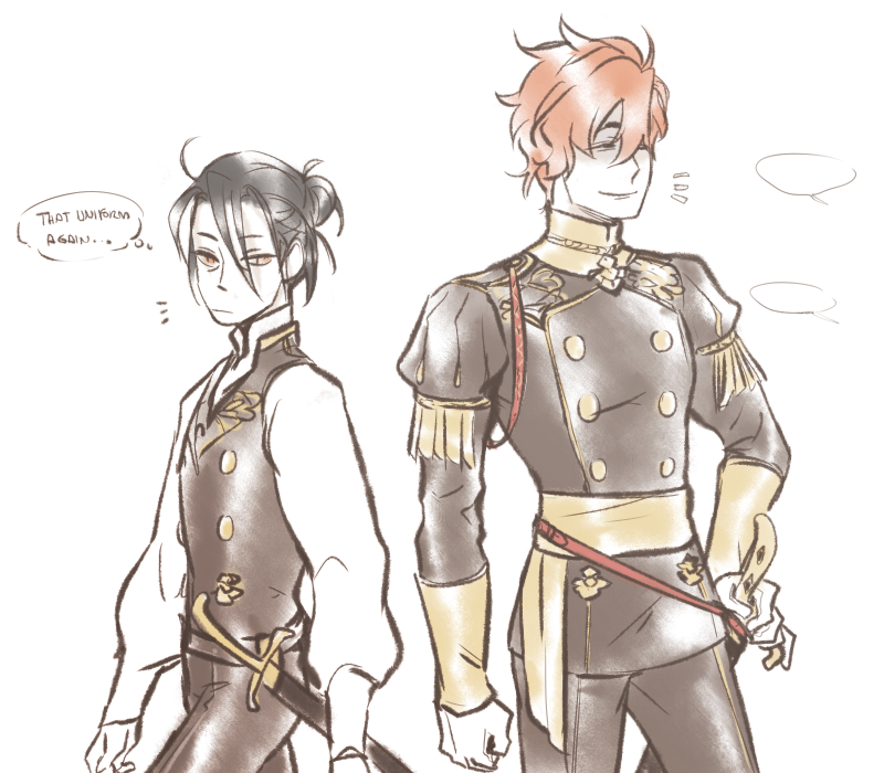 sylvain's uniform blazer is kinda odd compared to the other boys' so...what if he had an actual Gautier uniform but he refuses to wear it unless the Margrave/his father's lackeys are around? 😗💦