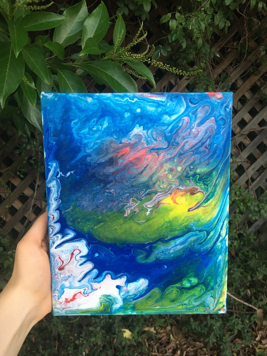 paintstraya's tweet photo. 😍🇦🇺🌏🇦🇺😊#Earthart Blue, Green, Yellow, Red  #AcrylicPour #Canvasart #acrylicpainting #Earth #color #colour #paintstraya #Australia #Australianart #aussieart #worldart #dimension #aesthetic #popping #flowing #abstractart #abstract #antarcticart #antarctica #calmingartwork https://t.co/CYx03DfsDC
