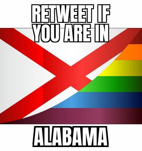 RETWEET if you're in Alabama!

#gaysofalabama