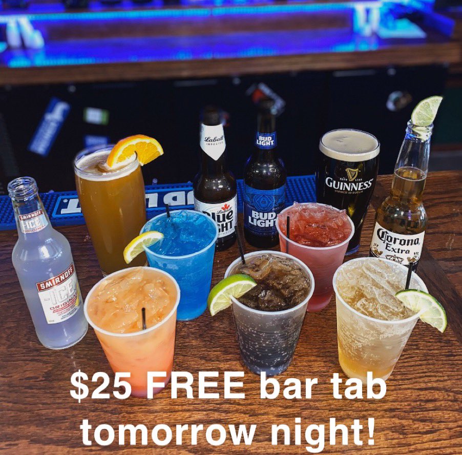 Muldoons_Pub's tweet photo. 🚨Giveaway🚨 Want a free $25 bar tab tomorrow night? 1.) Follow @muldoons_pub on twitter &amp; Instagram 2.) Tag 3 friends in the comments on our Instagram page. Winner will be picked tomorrow night at 1am! https://t.co/criWQFAKwl