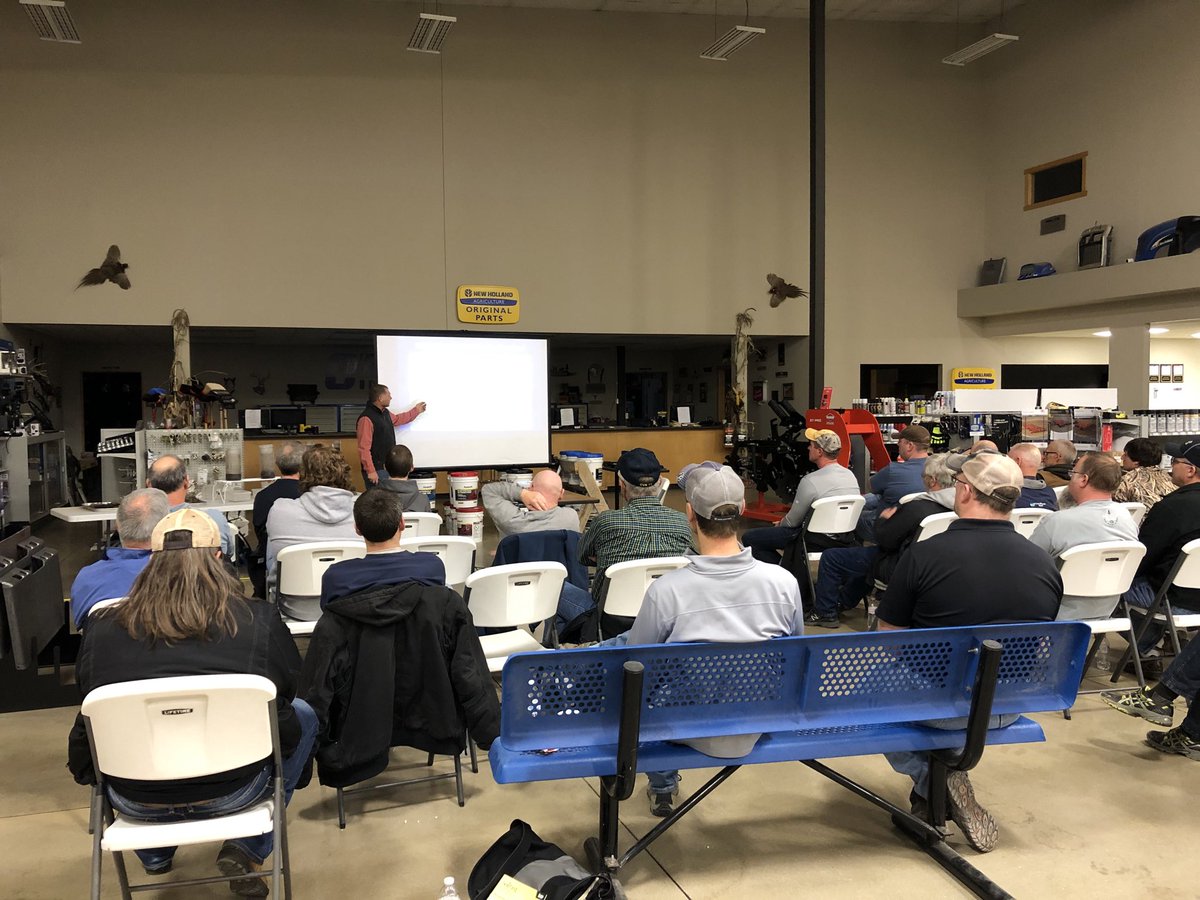 NWPSoilHealth's tweet photo. Great opportunity to learn about Soil Health at O’Brien County Implement from ⁦@IowaNRCS⁩ specialist Doug Peterson. Appreciate the support ⁦@MontagMfg⁩ https://t.co/UcXF2doOYq