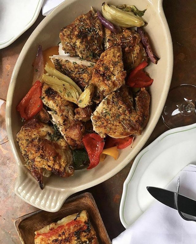 Wood-Fired Garlic Chicken for Two #dinnertime #tribeca #locandaverde