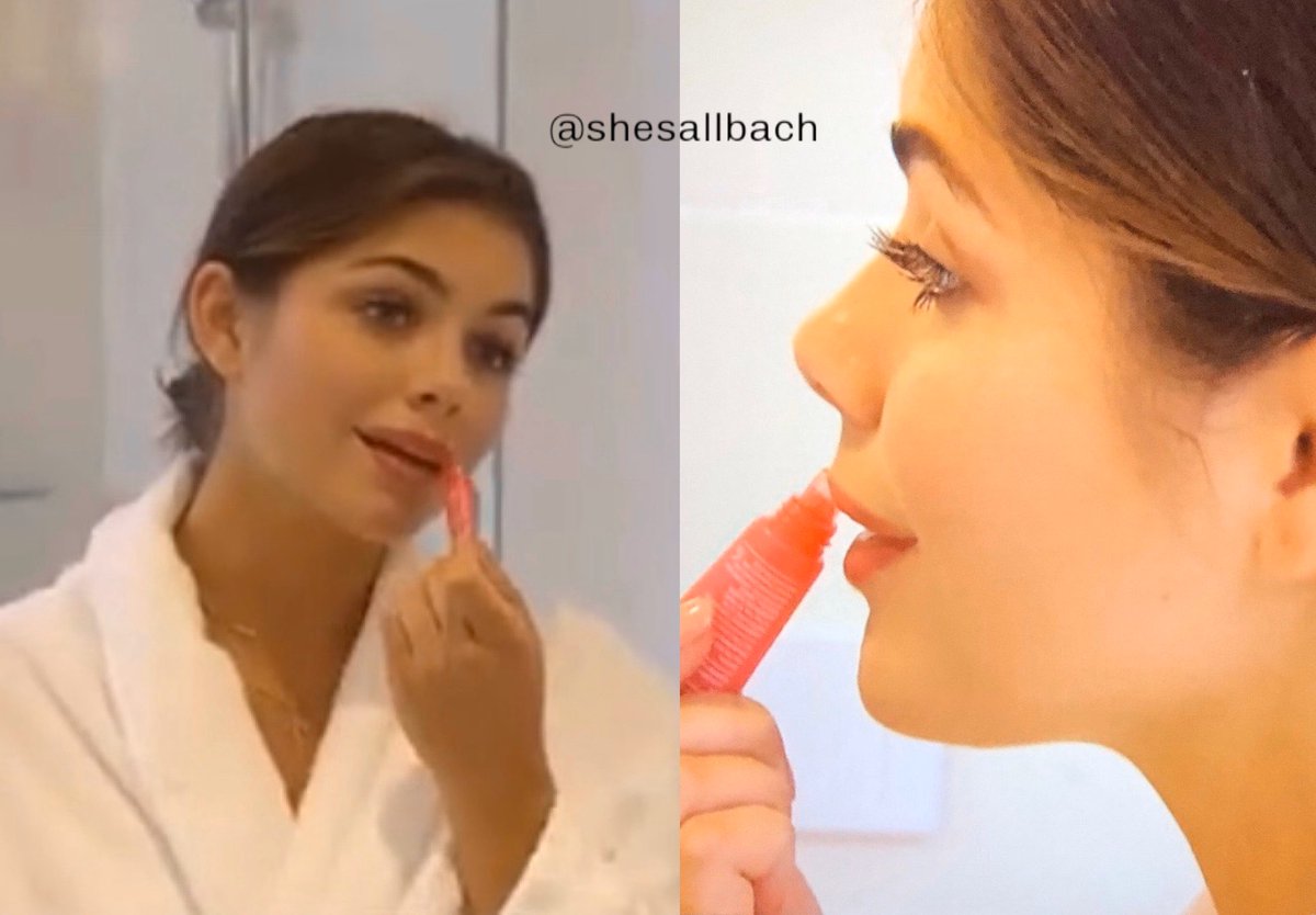 ShesAllBach's tweet photo. Hannah Ann casually applying her strawberry kiwi lipsmackers gloss while getting ready to tell a 28-year-old man she’s ready for marriage #TheBachelor https://t.co/Awx45wGnFH