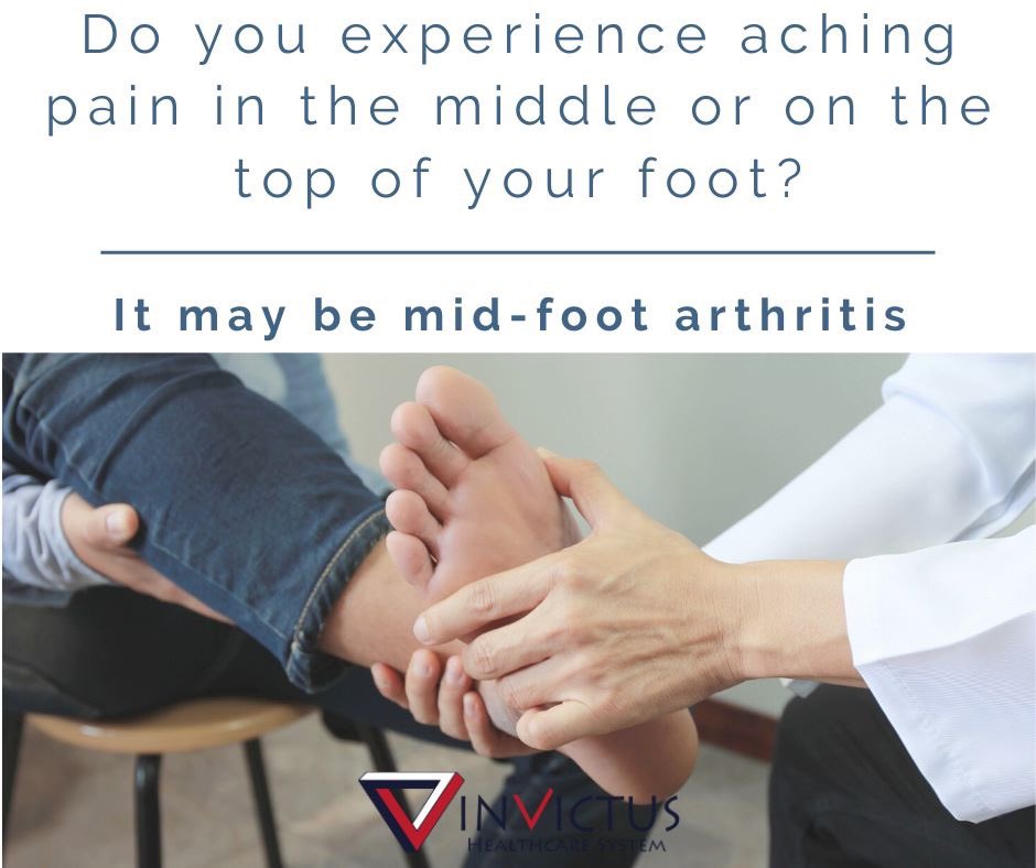 InvictusHealth2's tweet photo. Mid-foot arthritis produces aching, sharp pain. If you suffer from these symptoms, visit Dr. Andronica Handie at Invictus Healthcare for treatment options!

Patients can make appointments with Dr. Handie by calling (918) 994-4000. https://t.co/dIhJaaD4Pq