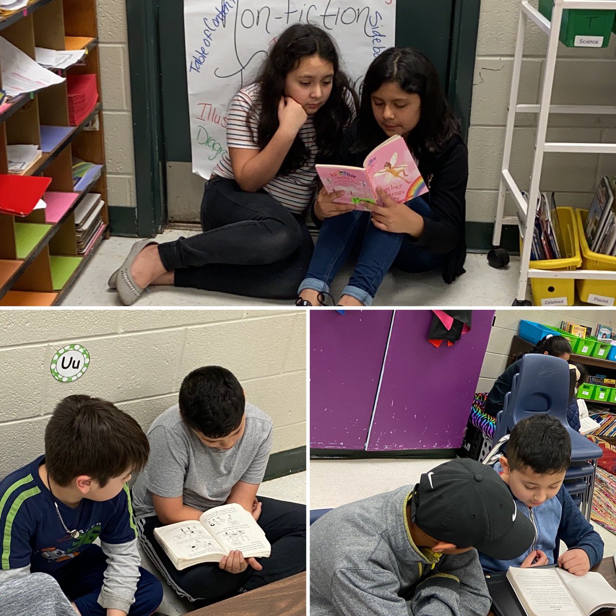 WhiteSulphurES's tweet photo. Third graders reading to their fifth grade buddies! #thirdgradetwittertakeover #ReadAcrossAmericaWeek #wses #reading #partnerreading #thirdgrade #reading https://t.co/r4yGELM6zP