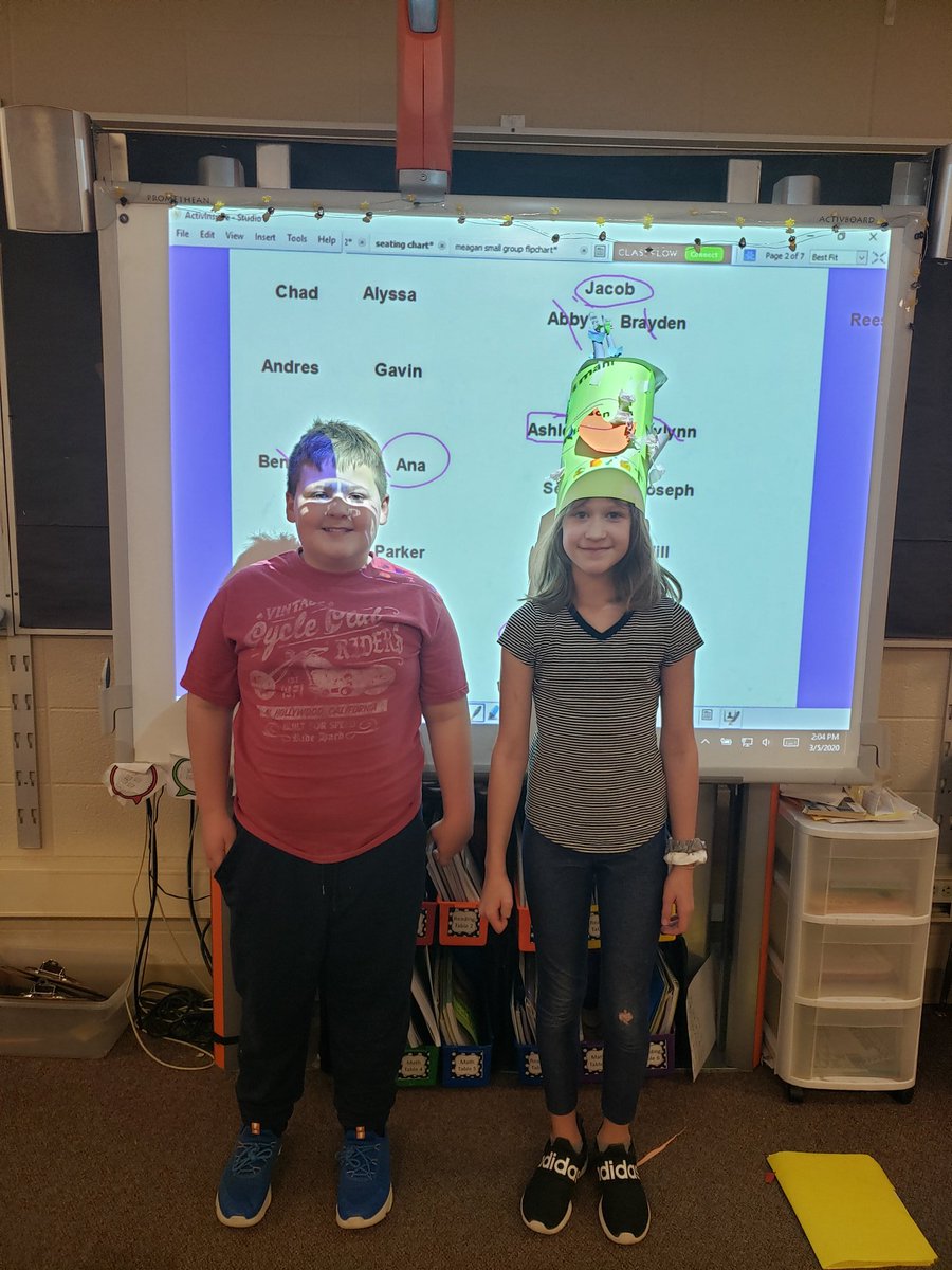 Heusner4L's tweet photo. We made some great new hats for the Cat in the Hat to wear! #HeusnerPride https://t.co/lxOwZlRSTV