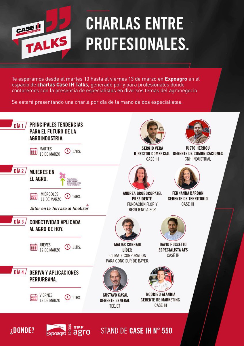 silveiradavila's tweet photo. Feliz de ser parte de este nuevo proyecto, Case IH Talks, un ciclo de charlas entre profesionales del agronegocio de Argentina que comenzará en @Expoagrocom del 10 al 13 de Marzo.
#CaseIH #RethinkProductivity #ExpoAgro #CaseIHTalks #SoyCNHIndustrial https://t.co/PC27jqsj2I