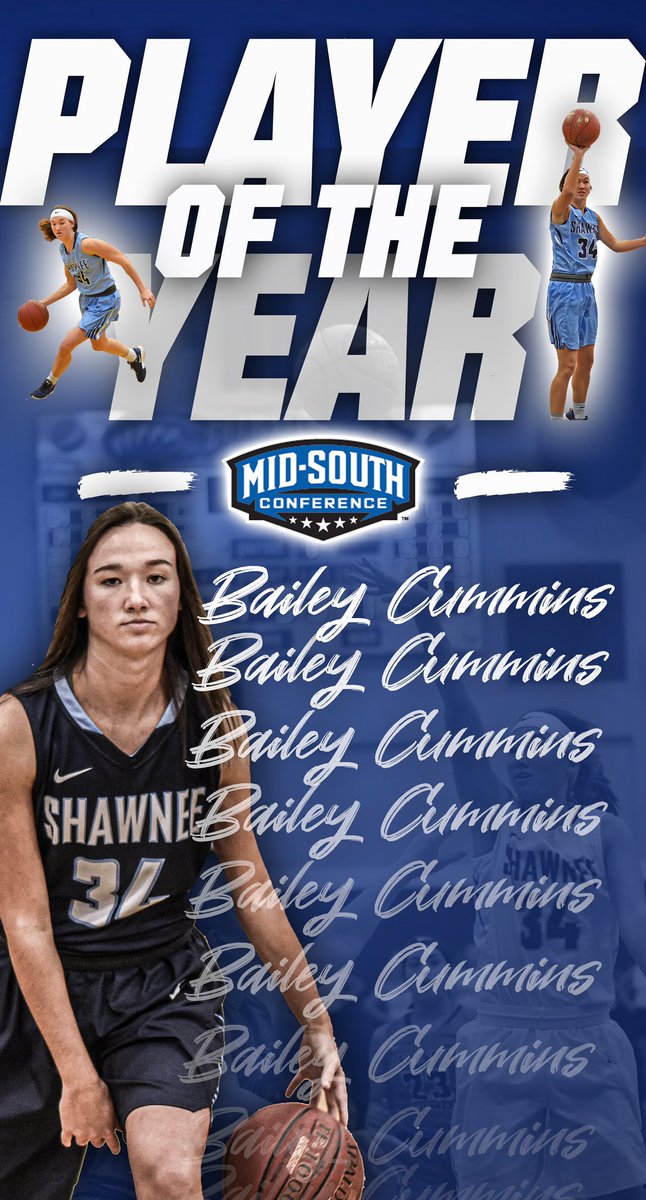 Congratulations to our senior PG, Bailey Cummins on earning the Mid-South Conference Player Of The Year! 🏆

So proud of you, Bai! 🐻💙<a href="/bcummins_34/">Bailey Cummins</a>