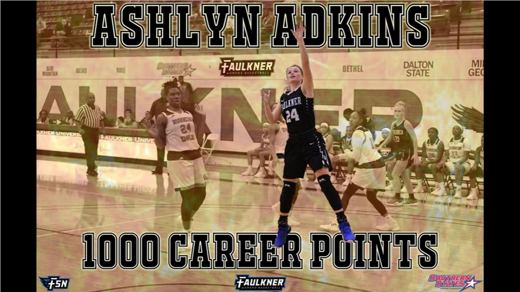 Faulkner_FSN's tweet image. Welcome to the 1000-Point Club Ashlyn Adkins! #FaulknerWBB #BirdsOfPray