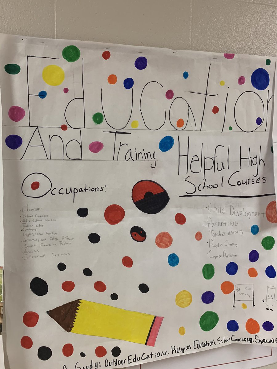 MrsSommerWMS's tweet photo. Our 8th graders are looking toward high school and beyond with their study of career clusters. With any ๐luck๐ there are some future teachers, school counselors, and social workers in the bunch! #TigersWMS #WMSLevelUp #LuckOfTheTigers https://t.co/yqurrQXKFO