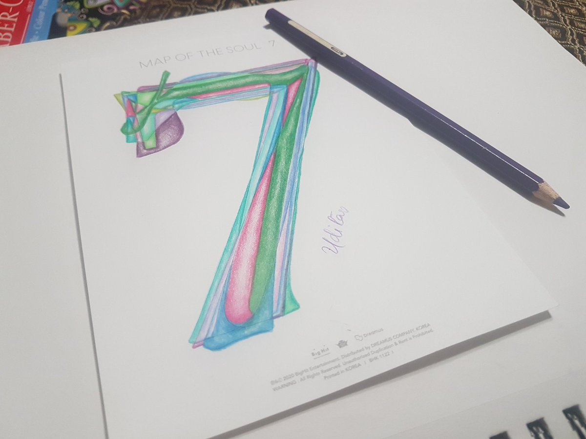 PaintedinGreen_'s tweet photo. So my Master's finals are finally done and I decided to entertain my self and use what @BTS_twt gave me #MAP_OF_THE__SOUL_7 #bts #btsarmy #ColorYour7 #coloring https://t.co/t8fc2ZFa0j
