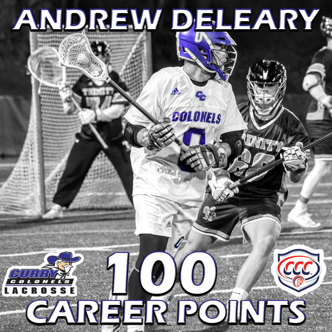 CurryColonels's tweet photo. Congratulations to senior Andrew DeLeary of Curry College Men's Lacrosse on recently eclipsing the 100 career point mark!

#GoColonels #BleedPurple #CCCMLAX #d3lax https://t.co/LP4FJ5Pn5c