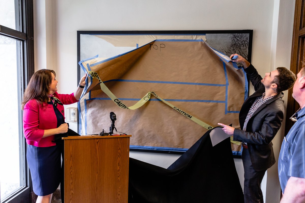 Earlier this week, a celebration was held to unveil a piece of art in INB commemorating former Senate Majority Leader Jeannette Hayner (R-16).  Senator Hayner represented the 16th district 1977-1993.  She served as the Senate’s first female Majority Leader from 1981 to 1983.