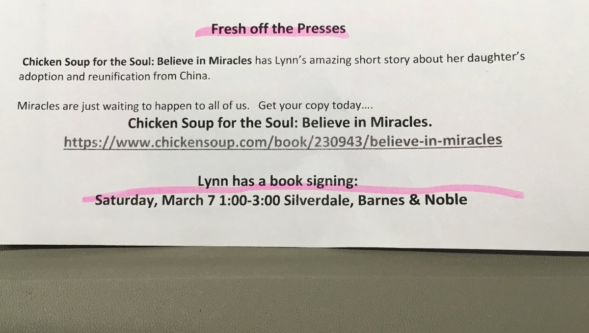 jorgenson_lynn's tweet image. Would LOVE to see you there!♥️Lynn

#chickensoupforthesoulbeliveinmiracles
#writinginspiration
#positiveinput