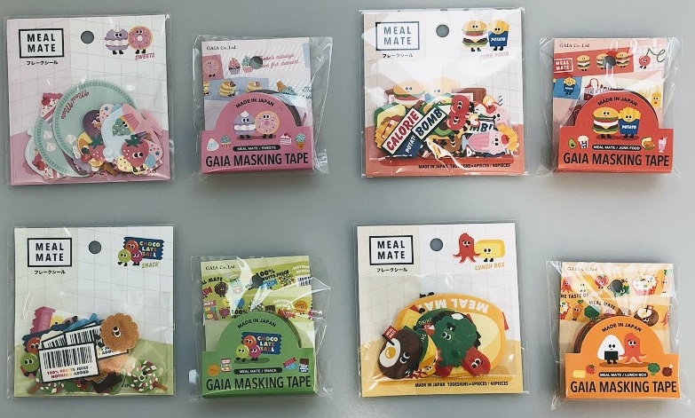 Cando キャンドゥ En Twitter 何とも言えない表情と仕草の食べ物のキャラクター Meal Mate シリーズです フレークシール マスキングテープ レターセット キャンドゥ 100均