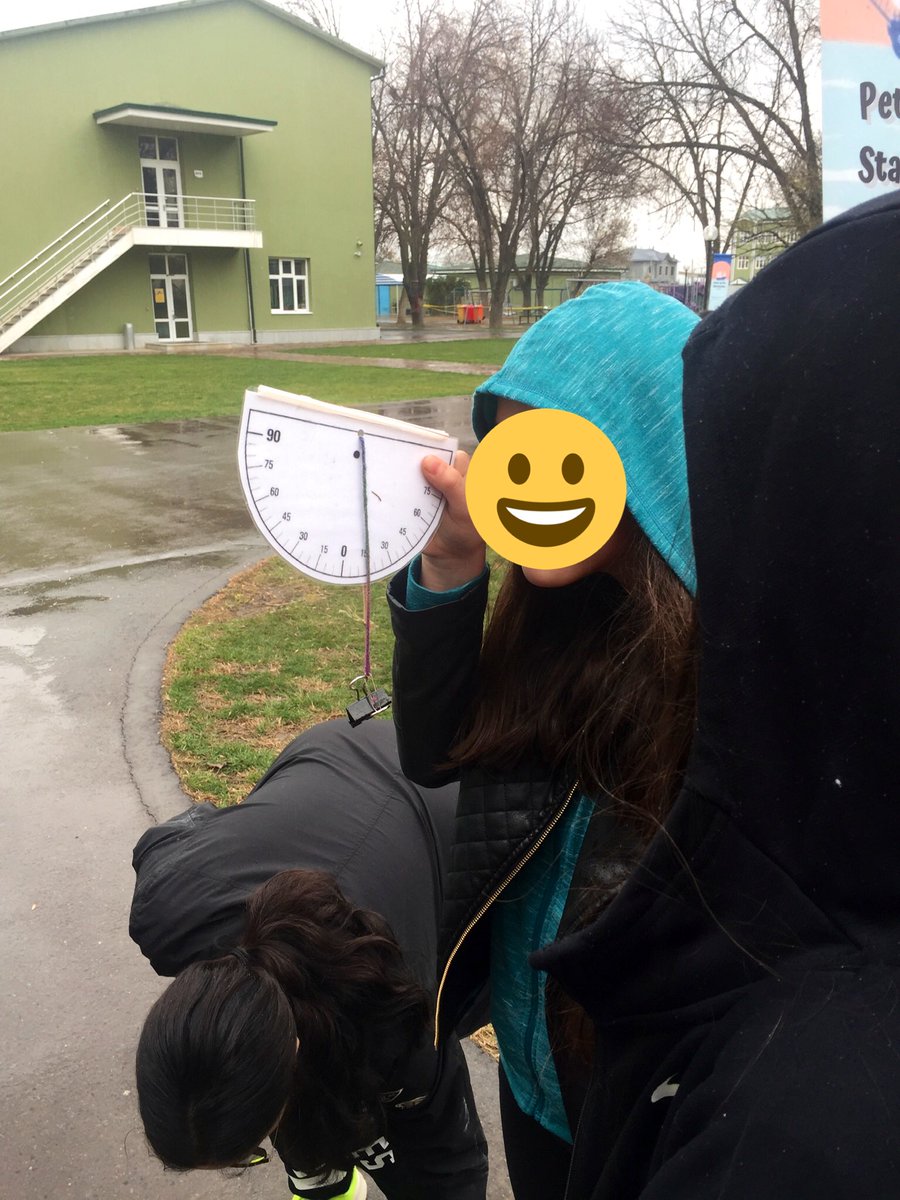 shannon_doel's tweet image. It was a rainy morning but my MYP3 Ss still wanted to go outside and use their knowledge of trigonometry to find the height of various structures around the campus. #tashschool #mypmathematics