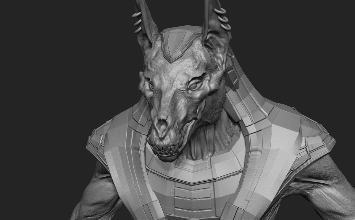 vankev's tweet photo. #ancientegypt #ancientegyptian #anubis #ancientegyptiancollection #egyptology #egyptiancollection #conceptartist #conceptarts #conceptartists #conceptartdesign #characterdesign #conceptart #digitalart #fantasycharacter #fantasy #zbrush #pixologic #wip https://t.co/odErlAx5Mk