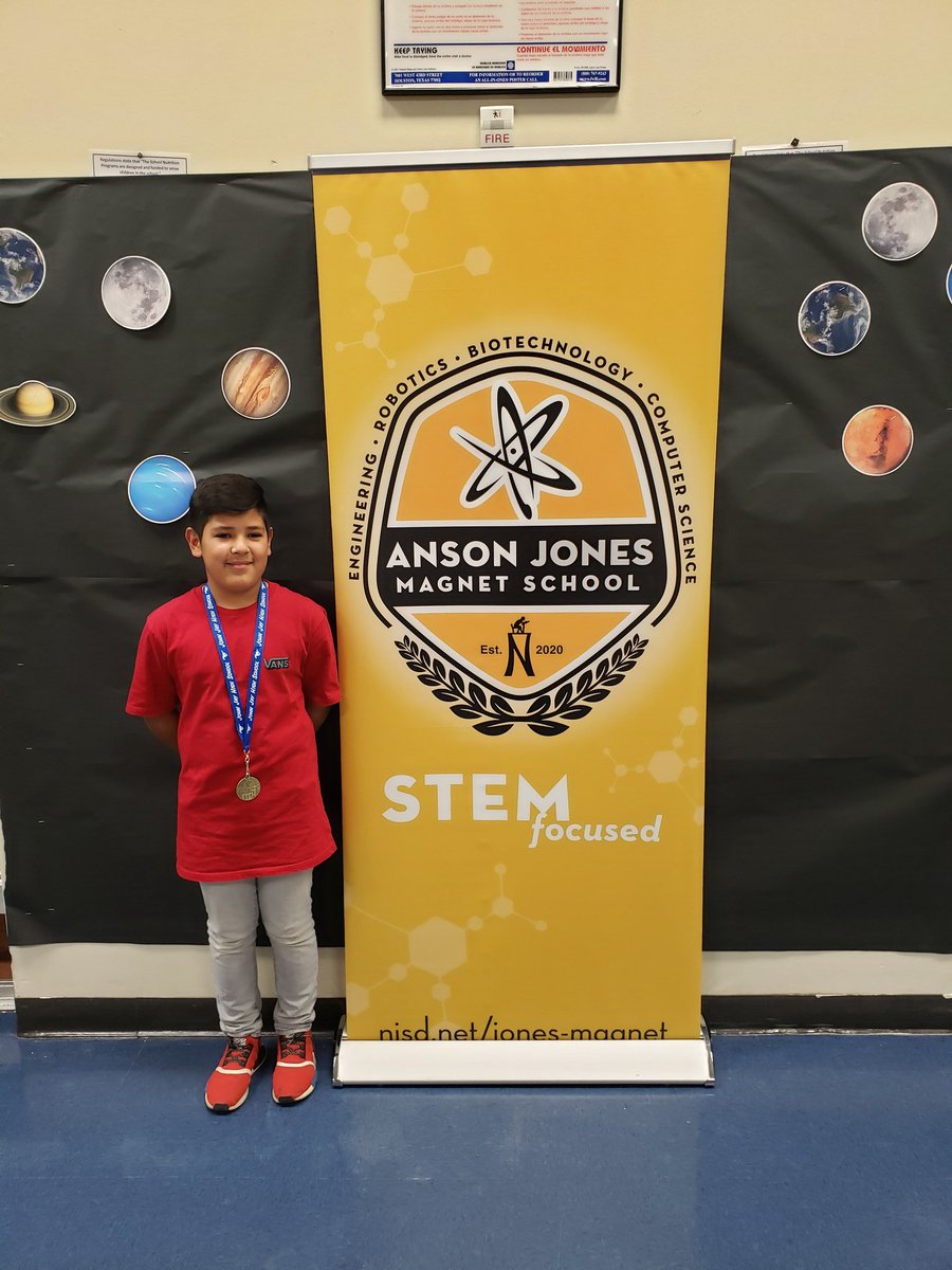pguerrero5th's tweet photo. Induction Ceremony for the first Middle Magnet School and my Johnavan gets to be apart of it. I'm so extremely proud of him! He is now super excited about middle school because he will be doing what he enjoys most, STEM!! @NISD @NISDJonesSTEM @NISDEvers @briantwoods1 #JonesSTEM https://t.co/OfBAMjU7G8